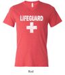Mens Shirt Distressed Lifeguard Tri Blend V-neck Tee T-Shirt