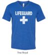 Mens Shirt Distressed Lifeguard Tri Blend V-neck Tee T-Shirt