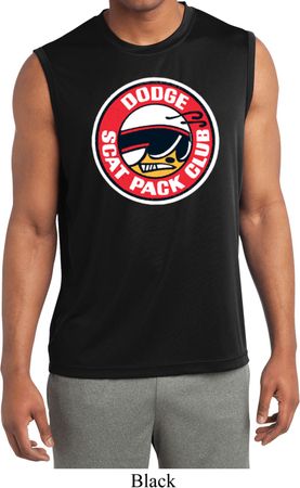 Mens Shirt Dodge Scat Pack Club Sleeveless Moisture Wicking Tee