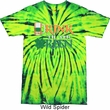 Mens Shirt Drink Til Yer Green Wild Spider Tie Dye Tee T-shirt