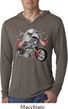 Mens Shirt Eagle Biker Lightweight Hoodie Tee T-Shirt