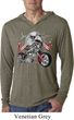 Mens Shirt Eagle Biker Lightweight Hoodie Tee T-Shirt