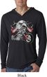 Mens Shirt Eagle Biker Lightweight Hoodie Tee T-Shirt