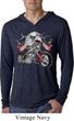 Mens Shirt Eagle Biker Lightweight Hoodie Tee T-Shirt
