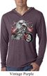 Mens Shirt Eagle Biker Lightweight Hoodie Tee T-Shirt