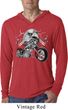 Mens Shirt Eagle Biker Lightweight Hoodie Tee T-Shirt