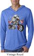 Mens Shirt Eagle Biker Lightweight Hoodie Tee T-Shirt