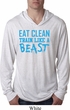Mens Shirt Eat Clean Train Like a Beast Lightweight Hoodie Tee T-Shirt