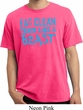 Mens Shirt Eat Clean Train Like a Beast Pigment Dyed Tee T-Shirt