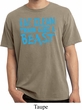 Mens Shirt Eat Clean Train Like a Beast Pigment Dyed Tee T-Shirt
