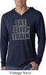 Mens Shirt Eat Sleep Train Lightweight Hoodie Tee T-Shirt