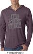 Mens Shirt Eat Sleep Train Lightweight Hoodie Tee T-Shirt