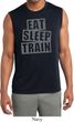 Mens Shirt Eat Sleep Train Sleeveless Moisture Wicking Tee T-Shirt