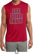 Mens Shirt Eat Sleep Train Sleeveless Moisture Wicking Tee T-Shirt