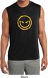 Mens Shirt Evil Smiley Face Sleeveless Moisture Wicking Tee T-Shirt