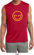 Mens Shirt Evil Smiley Face Sleeveless Moisture Wicking Tee T-Shirt
