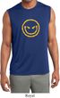 Mens Shirt Evil Smiley Face Sleeveless Moisture Wicking Tee T-Shirt