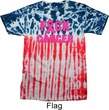 Mens Shirt F*CK Cancer Patriotic Tie Dye US Flag Tee T-shirt