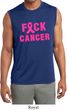 Mens Shirt F*CK Cancer Sleeveless Moisture Wicking Tee T-Shirt