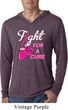 Mens Shirt Fight For a Cure Lightweight Hoodie Tee T-Shirt