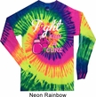 Mens Shirt Fight For a Cure Long Sleeve Tie Dye Tee T-shirt