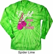 Mens Shirt Fight For a Cure Long Sleeve Tie Dye Tee T-shirt