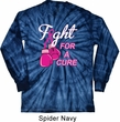 Mens Shirt Fight For a Cure Long Sleeve Tie Dye Tee T-shirt
