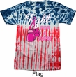 Mens Shirt Fight For a Cure Patriotic Tie Dye Tee T-shirt