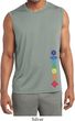 Mens Shirt Floral Chakras Bottom Print Sleeveless Moisture Wicking Tee