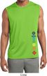 Mens Shirt Floral Chakras Bottom Print Sleeveless Moisture Wicking Tee