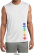 Mens Shirt Floral Chakras Bottom Print Sleeveless Moisture Wicking Tee