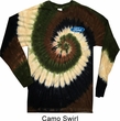 Mens Shirt Ford Oval Pocket Print Long Sleeve Tie Dye Tee T-shirt