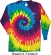 Mens Shirt Ford Oval Pocket Print Long Sleeve Tie Dye Tee T-shirt