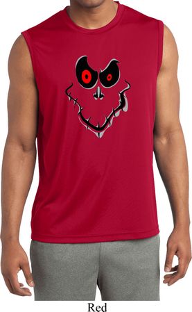 Mens Shirt Ghost Face Sleeveless Moisture Wicking Tee T-Shirt