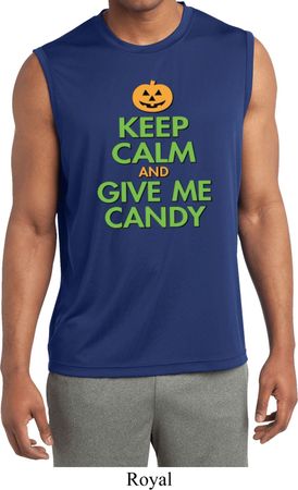 Mens Shirt Give Me Candy Sleeveless Moisture Wicking Tee T-Shirt