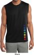 Mens Shirt Glowing Chakras Bottom Print Sleeveless Moisture Wicking