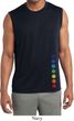 Mens Shirt Glowing Chakras Bottom Print Sleeveless Moisture Wicking