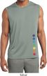Mens Shirt Glowing Chakras Bottom Print Sleeveless Moisture Wicking