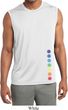 Mens Shirt Glowing Chakras Bottom Print Sleeveless Moisture Wicking