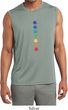 Mens Shirt Glowing Chakras Sleeveless Moisture Wicking Tee T-Shirt
