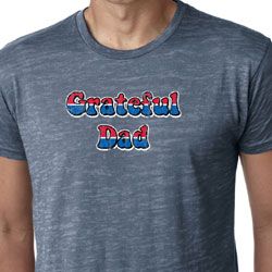 Mens Shirt Grateful American Dad Burnout Tee T-Shirt