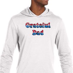 Mens Shirt Grateful American Dad Lightweight Hoodie Tee T-Shirt