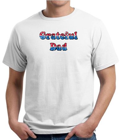 Mens Shirt Grateful American Dad Organic Tee T-Shirt