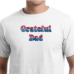 Mens Shirt Grateful American Dad Organic Tee T-Shirt