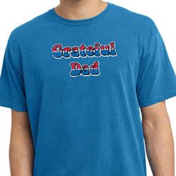 Mens Shirt Grateful American Dad Pigment Dyed Tee T-Shirt
