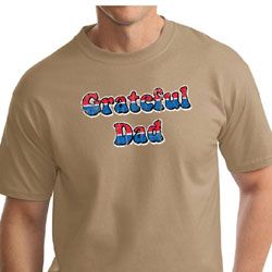 Mens Shirt Grateful American Dad Tall Tee T-Shirt
