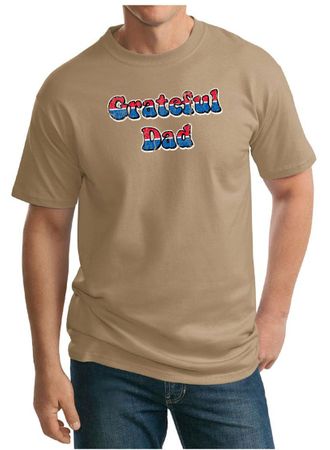 Mens Shirt Grateful American Dad Tall Tee T-Shirt