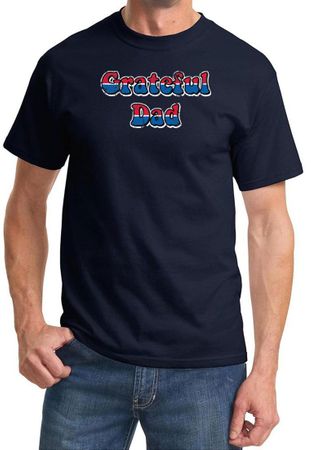 Mens Shirt Grateful American Dad Tee T-Shirt
