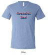 Mens Shirt Grateful American Dad Tri Blend V-neck Tee T-Shirt