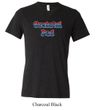 Mens Shirt Grateful American Dad Tri Blend V-neck Tee T-Shirt